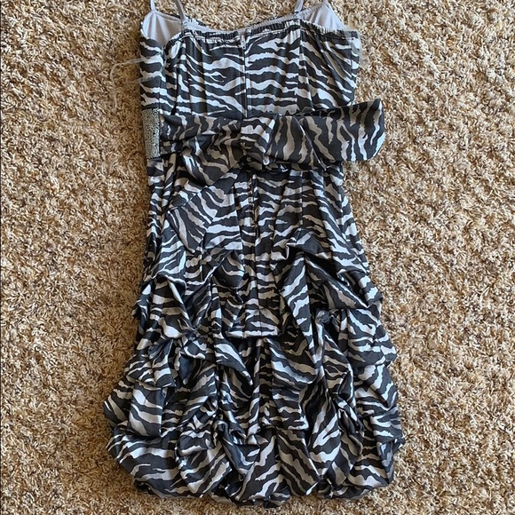Zebra Print Ruffle Dress - Picture 5 of 6